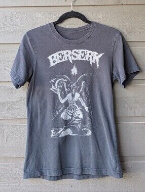 Berserk Pagan Black Metal Band Baphomet Short Sleeve T-Shirt Small Unisex